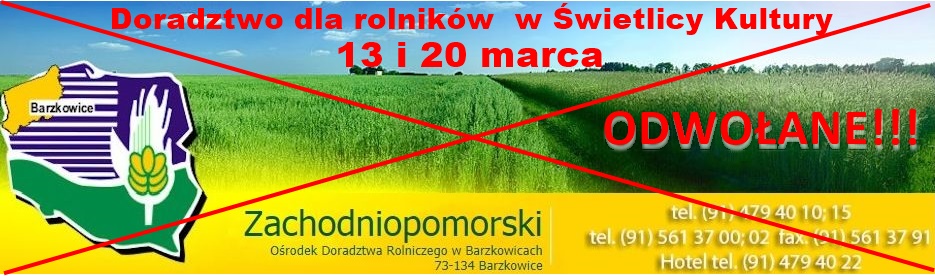 Plakat dotyczący odwołania dyżuru.