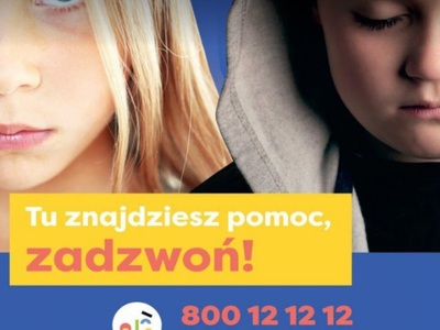 Plakat  "Tu znajdziesz pomoc- zadzwoń"