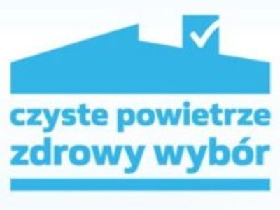 Logotyp "czyste powietrze - zdrowy wybór".