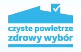 Logotyp "czyste powietrze - zdrowy wybór".