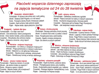 Harmonogram zajęć PWD.
