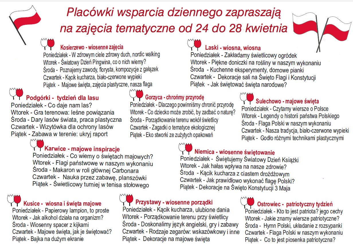 Harmonogram zajęć PWD.