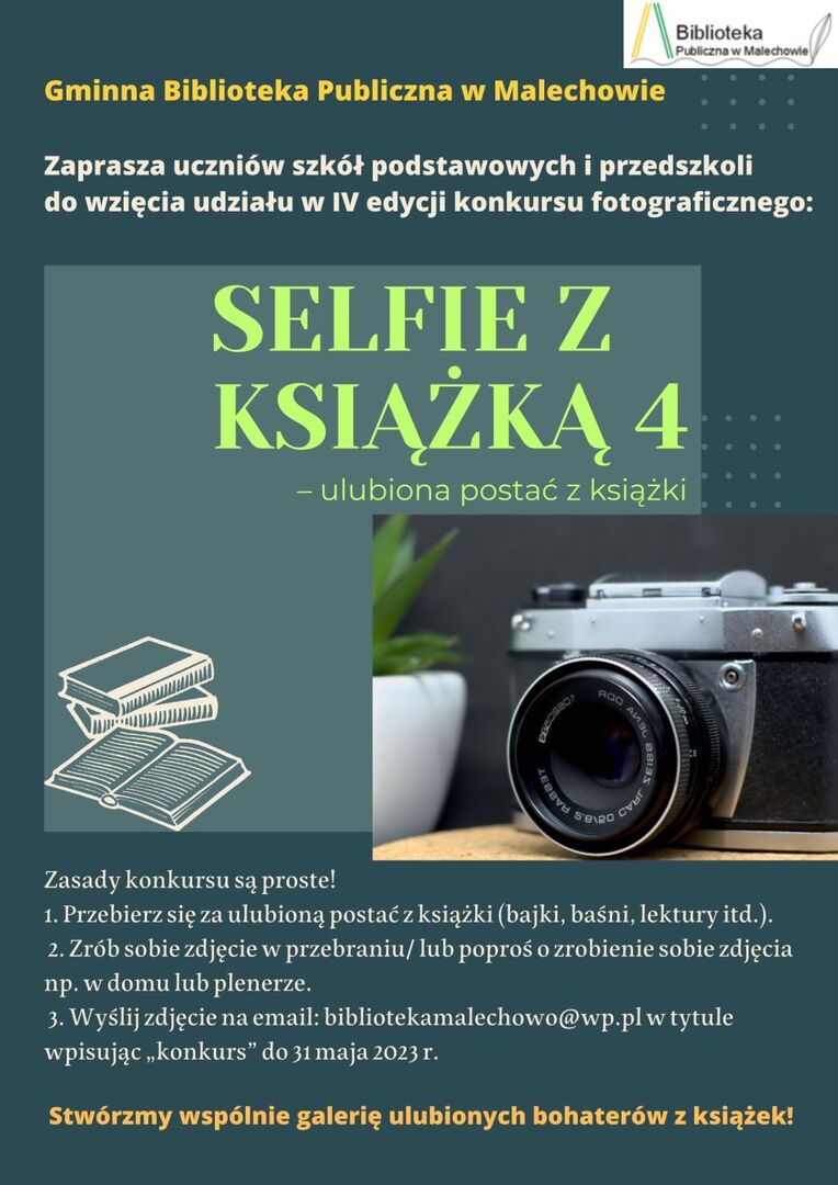Plakat informacyjny o konkursie fotograficznym.