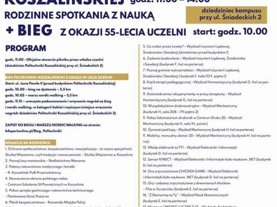 Program wydarzenia Politechniki Koszalińskiej.