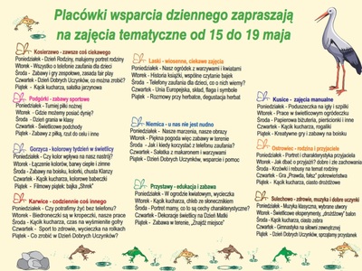 Harmonogram zajęć PWD.