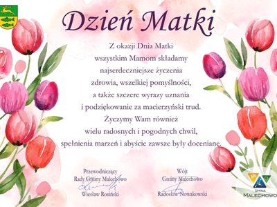 Życzenia z okazji Dnia Matki.