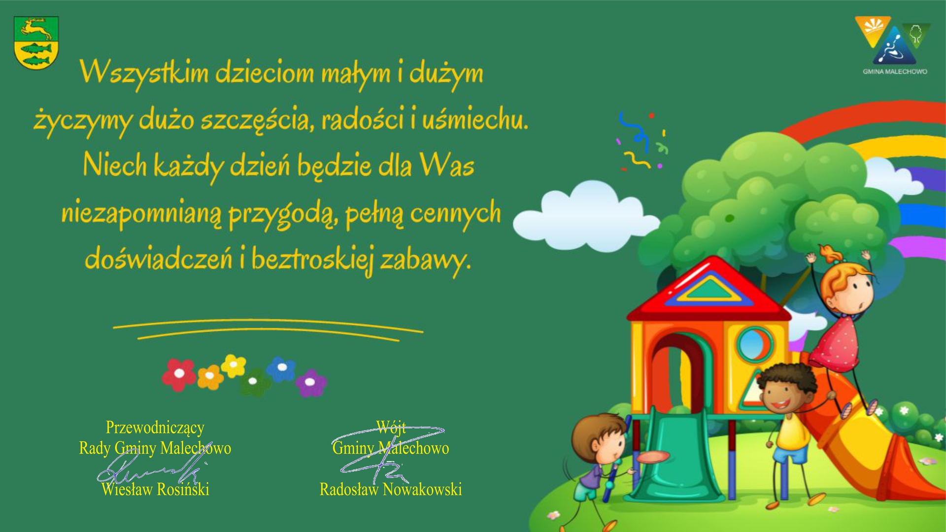 Życzenia z okazji Dnia Dziecka.
