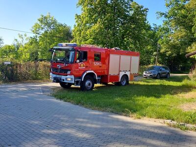 Wóz strażacki OSP Malechowo w Gorzycy.