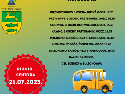 Rozkład jazdy: Pięćmiechowo, Przystawy, Gorzyca, Kawno, Pękanino, Niemica, Sulechowo. 