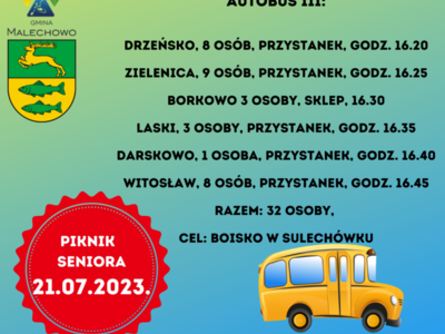 Rozkład jazdy: Drzeńsko, Zielenica, Borkowo, Laski, Darskowo, Witosław. 