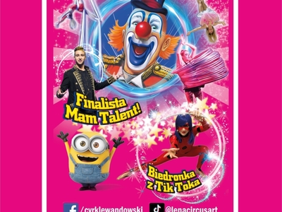 Plakat informujący o cyrku w Malechowie.
