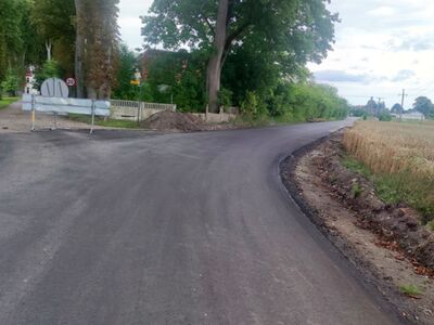 Wyremontowany odcinek drogi na odcinku Podgórki - Ostrowiec. 