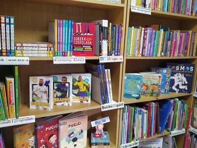 Nowe książki zakupione do biblioteki ZS Ostrowiec. 