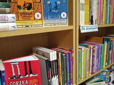 Nowe książki zakupione do biblioteki ZS Ostrowiec. 