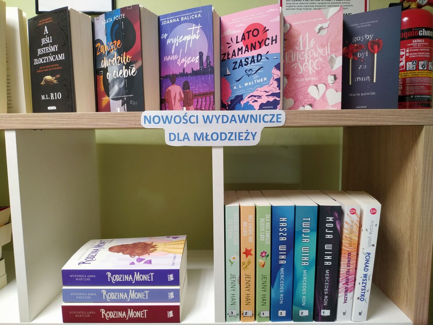 Nowe książki zakupione do biblioteki ZS Ostrowiec. 