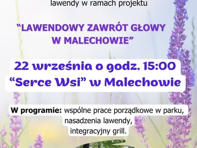 Plakat informujący o akcji KGW w Malechowie.