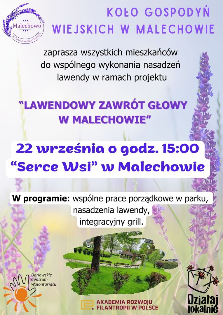 Plakat informujący o akcji KGW w Malechowie.