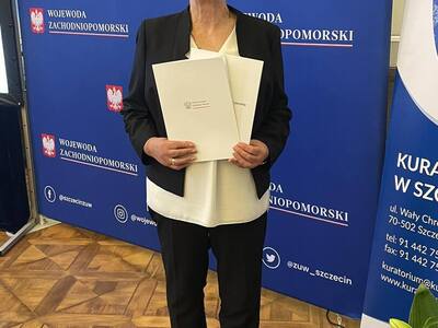 Wyróżniona Danuta Rosiak - nauczycielka z Lejkowa.