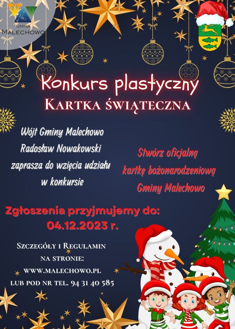 Plakat informujący o konkursie.