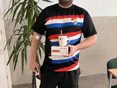 Dawca po oddaniu krwi.