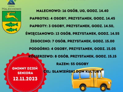 Rozkład jazy autobusu nr 3.
