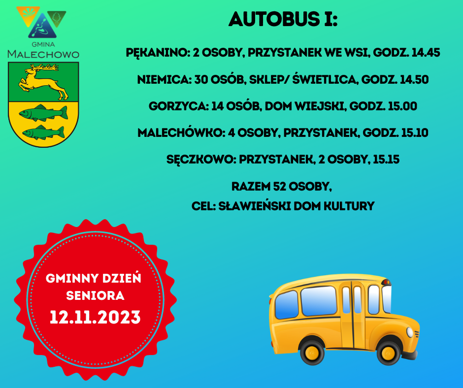 Rozkład jazy autobusu nr 1.