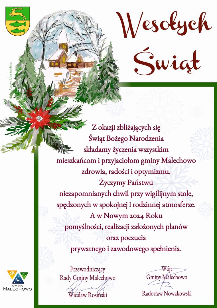 Życzenia z okazji Świąt Bożego Narodzenia.