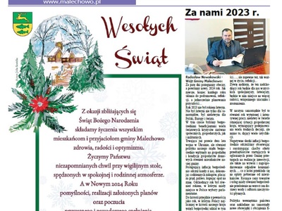 Pierwsza strona Kwartalnika Malechowskiego.