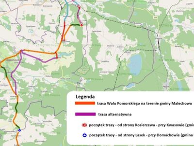 Mapa planowanej ścieżki.