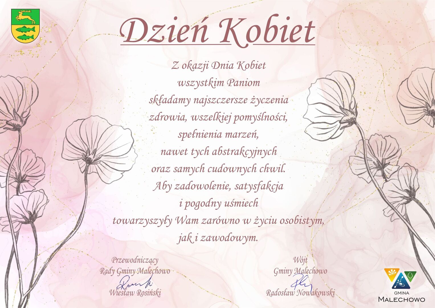 Życzenia z okazji Dnia Kobiet.