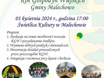 Zaproszenie na spotkanie integracyjne KGW.