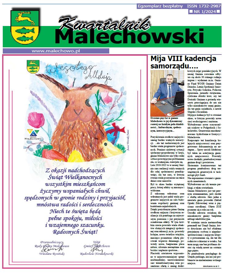 Kwartalnik Malechowski - zdjęcie pierwszej strony. 
