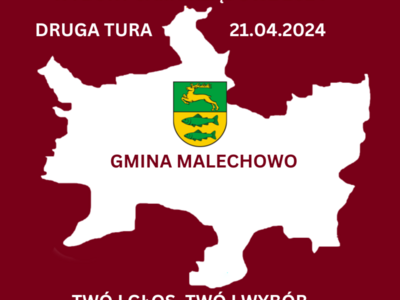 Grafika informująca o drugiej turze wyborów dnia 21 kwietnia.