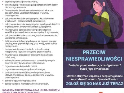 Infografika - Lokalny Punkt Pomocy Pokrzywdzonym Przestępstwem w Sławnie.