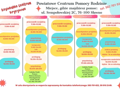 Harmonogram Regionalnego Centrum Kryzysowego przedstawiony w formie graficznej.