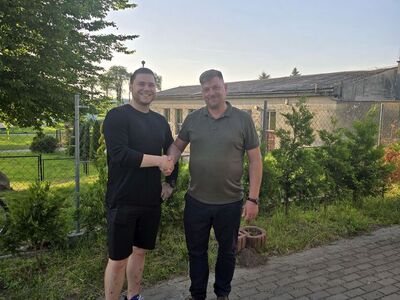 Sołtys Kusic i wójt Krzysztof Jarotek. 