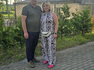 Były sołtys Kusic - Urszula Cholewa i wójt Jarotek. 