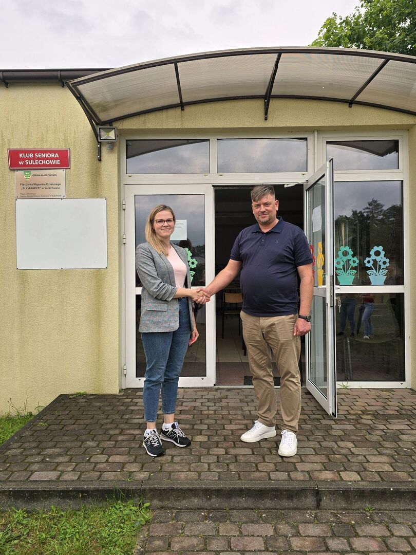 Sołtys Sulechowa - Anna Chilińska z wójtem Krzysztofem Jarotkiem. 