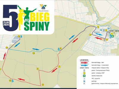 V Bieg bez Spiny - szkic trasy