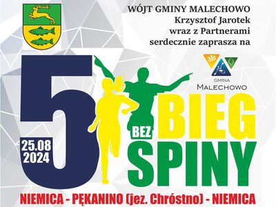 Logotyp - V Bieg bez Spiny w Malechowie