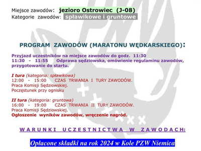 Maraton Wędkarski - plakat