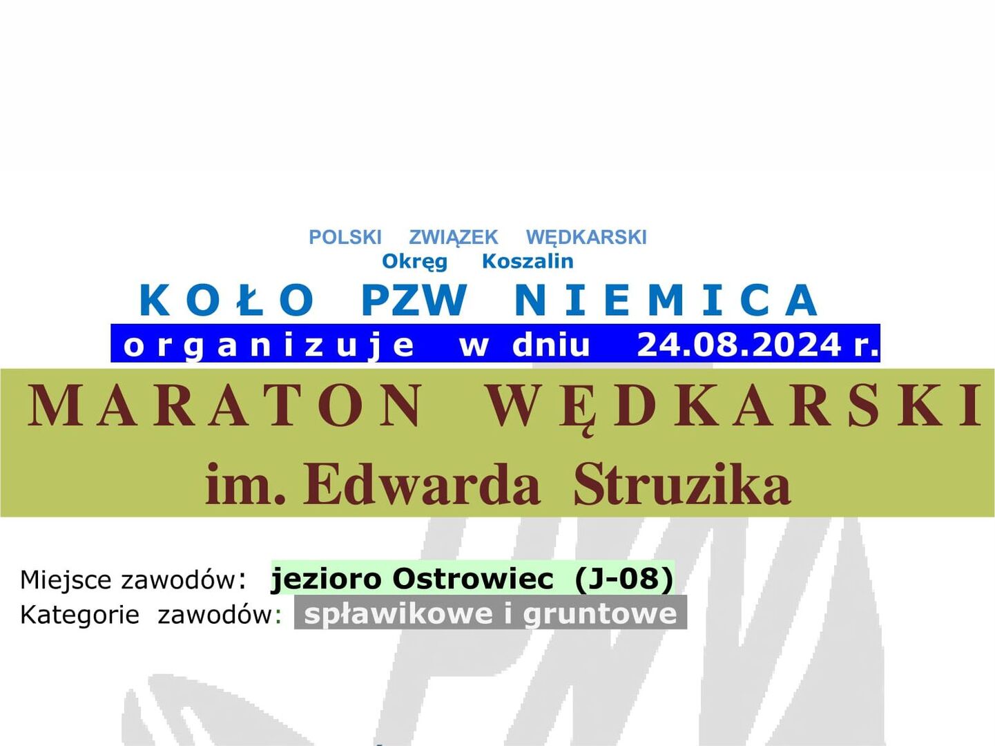 Maraton Wędkarski - informacja