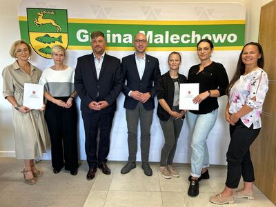 Wicemarszałek, Wójt, Skarbnik i przedstawiciele sołectwa Karwice i Zielenica