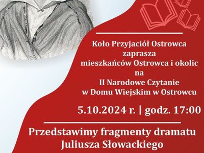 Narodowe Czytanie w Ostrowcu - plakat