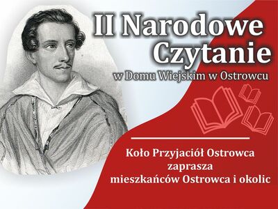Narodowe Czytanie w Ostrowcu - plakat