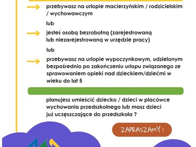 Plakat informacyjny dla kogo jest program