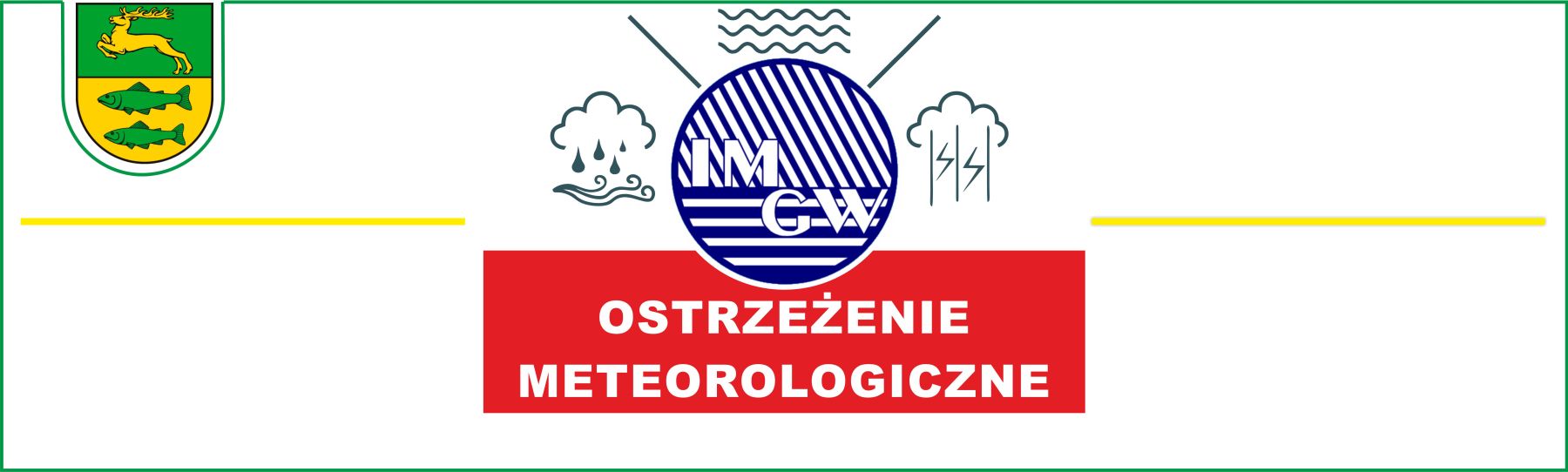 Ostrzeżenia meteorologiczne - ikona dekoracyjna.