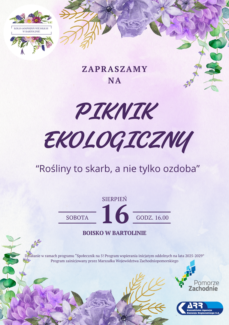 Piknik ekologiczny w Bartolinie - plakat 1