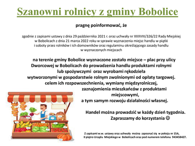INFORMACJA DLA ROLNIKÓW
