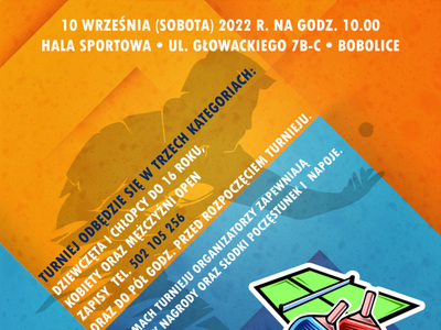 TURNIEJ TENISA STOŁOWEGO #ZAGRAJ Z NAMI